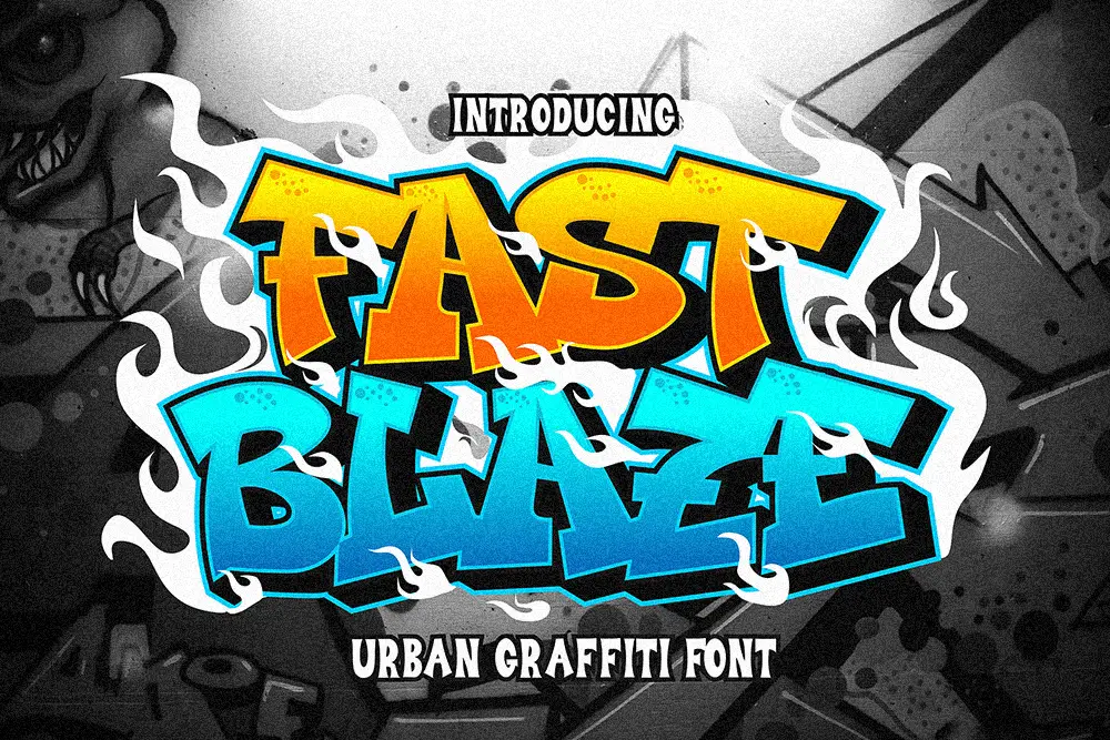 Fast Blaze – Urban Graffiti Font