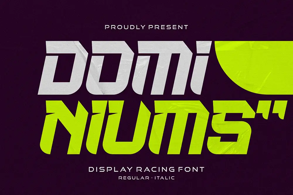 Dominiums – Display Racing Font