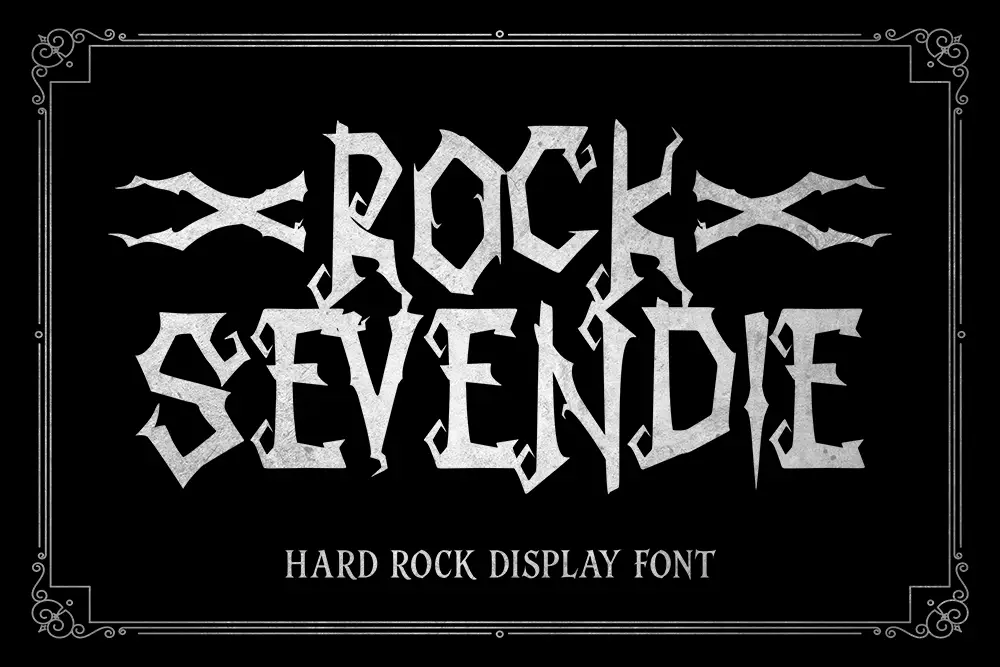 Rock Sevendie – Modern Blackmetal Font