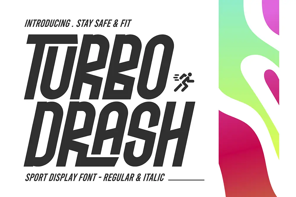 Turbo Drash – Sport Display Font